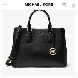 Camille Pebble Leather Satchel